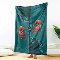 Western Yoke Blanket Flamingo Relax Cowboy Style - Wonder Print Shop