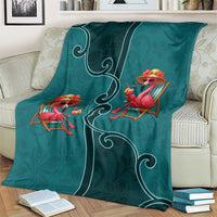 Western Yoke Blanket Flamingo Relax Cowboy Style - Wonder Print Shop