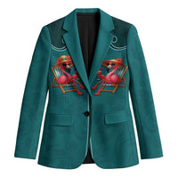 Western Yoke Blazer Flamingo Relax Cowboy Style - Wonder Print Shop