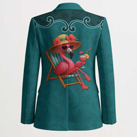Western Yoke Blazer Flamingo Relax Cowboy Style - Wonder Print Shop