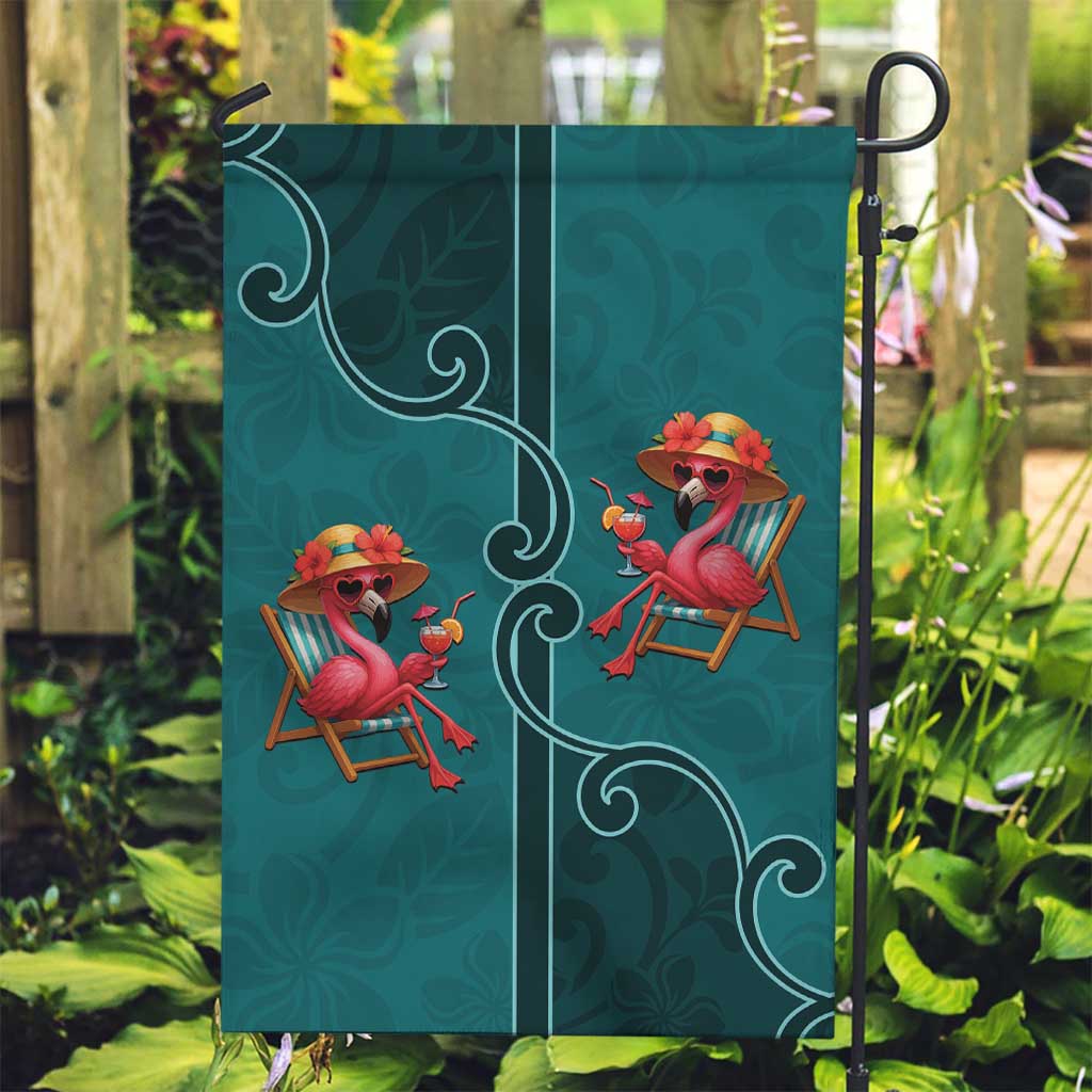 Western Yoke Garden Flag Flamingo Relax Cowboy Style - Wonder Print Shop