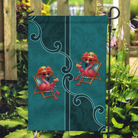 Western Yoke Garden Flag Flamingo Relax Cowboy Style - Wonder Print Shop