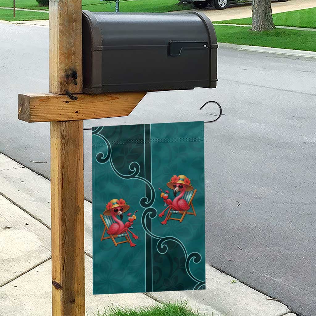 Western Yoke Garden Flag Flamingo Relax Cowboy Style - Wonder Print Shop