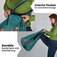 Western Yoke Grocery Bag Flamingo Relax Cowboy Style - Wonder Print Shop