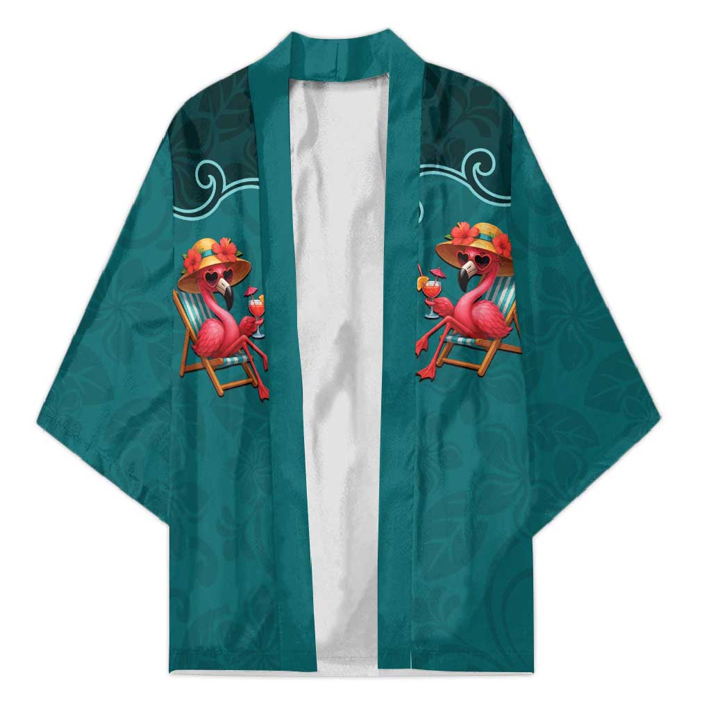 Western Yoke Kimono Flamingo Relax Cowboy Style - Wonder Print Shop