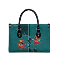 Western Yoke Leather Bag Flamingo Relax Cowboy Style - Wonder Print Shop