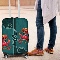 Western Yoke Luggage Cover Flamingo Relax Cowboy Style - Wonder Print Shop