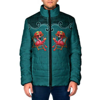 Western Yoke Padded Jacket Flamingo Relax Cowboy Style - Wonder Print Shop