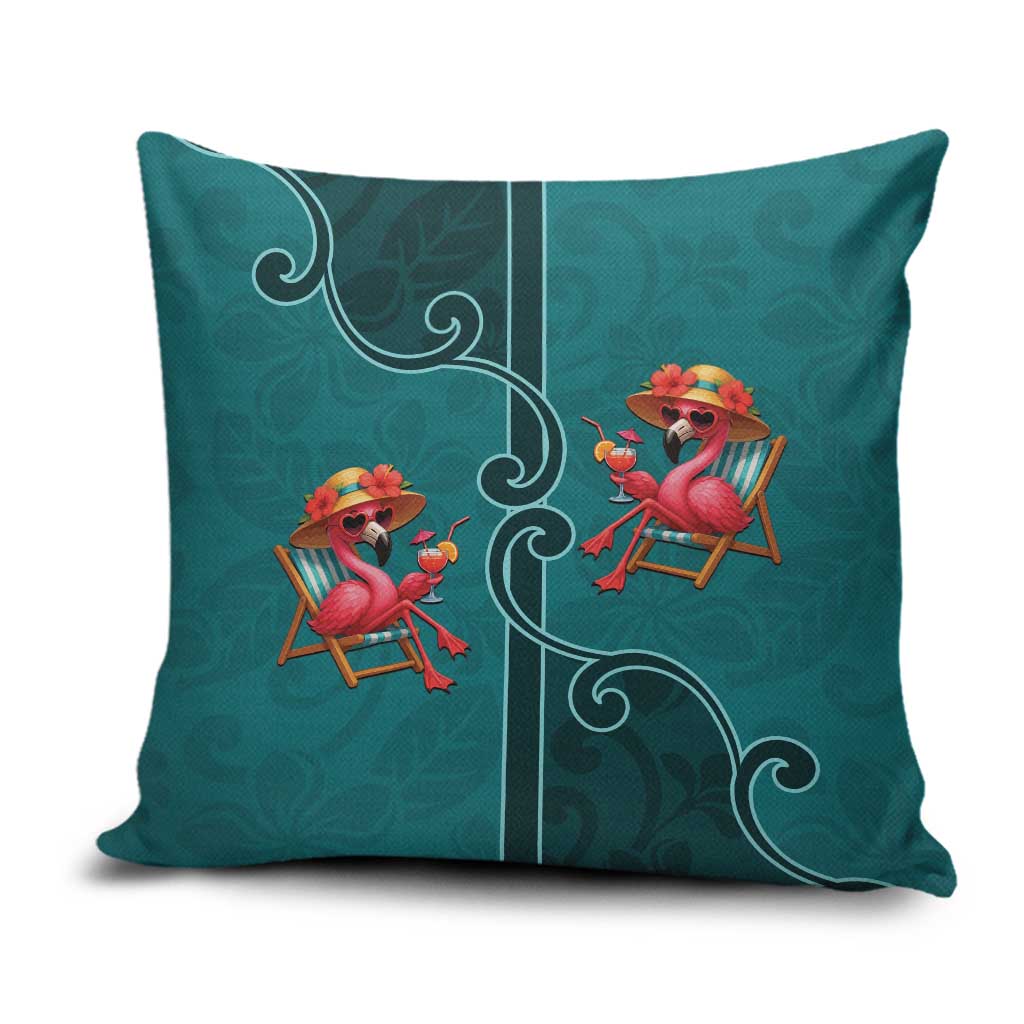 Western Yoke Pillow Cover Flamingo Relax Cowboy Style - Wonder Print Shop