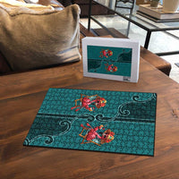 Western Yoke Puzzle Flamingo Relax Cowboy Style - Wonder Print Shop