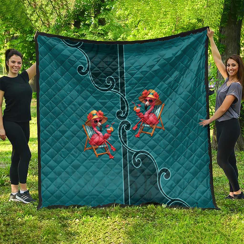 Western Yoke Quilt Flamingo Relax Cowboy Style - Wonder Print Shop