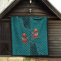 Western Yoke Quilt Flamingo Relax Cowboy Style - Wonder Print Shop