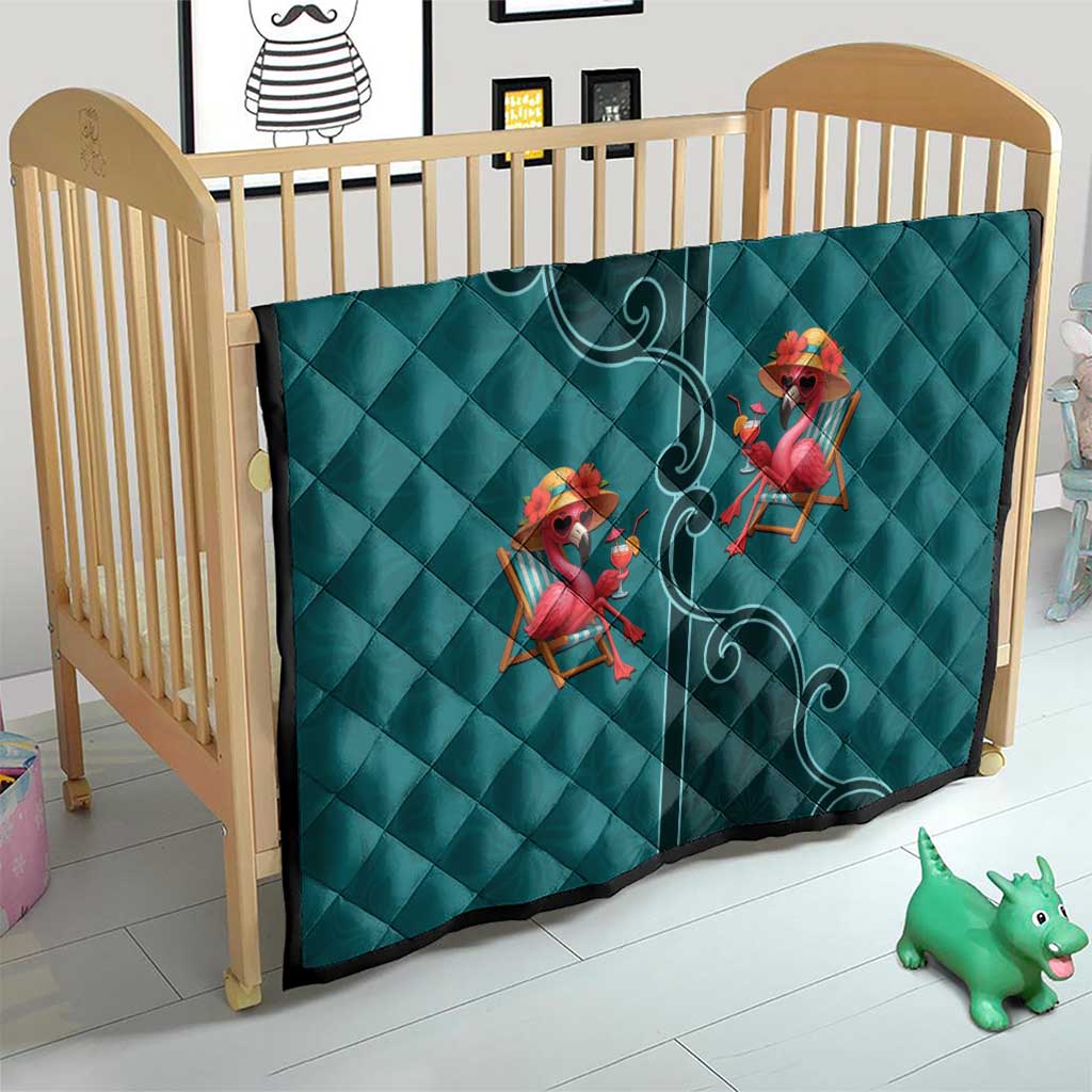 Western Yoke Quilt Flamingo Relax Cowboy Style - Wonder Print Shop