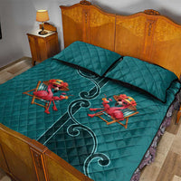 Western Yoke Quilt Bed Set Flamingo Relax Cowboy Style - Wonder Print Shop
