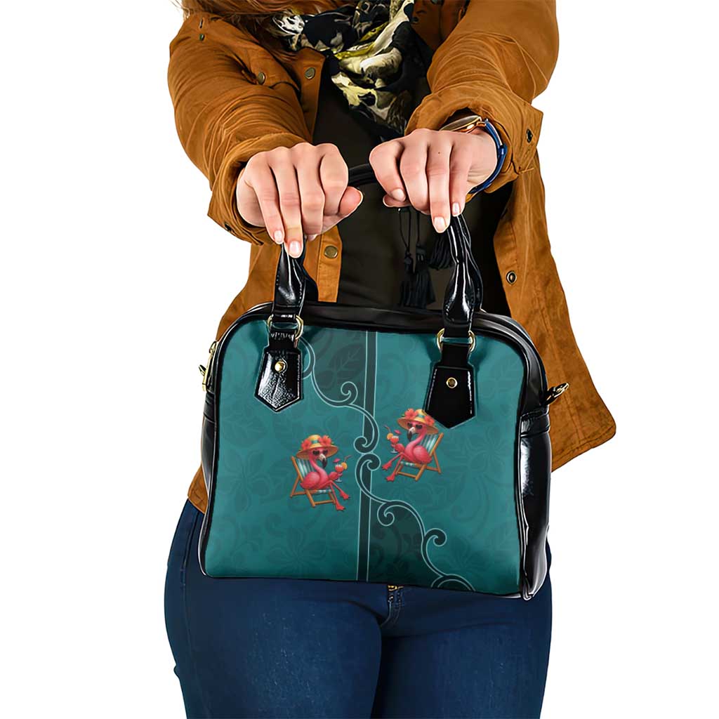 Western Yoke Shoulder Handbag Flamingo Relax Cowboy Style - Wonder Print Shop