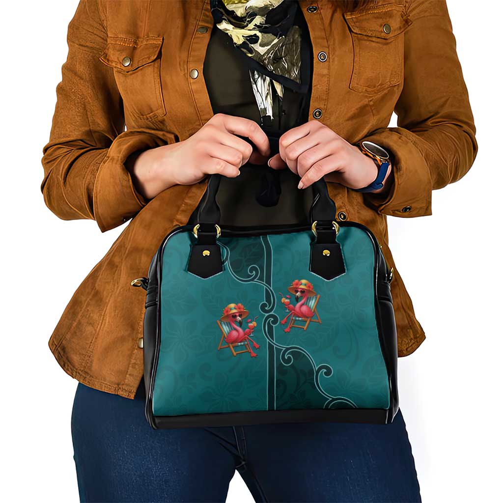 Western Yoke Shoulder Handbag Flamingo Relax Cowboy Style - Wonder Print Shop