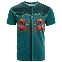 Western Yoke T Shirt Flamingo Relax Cowboy Style - Wonder Print Shop