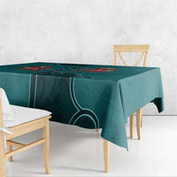 Western Yoke Tablecloth Flamingo Relax Cowboy Style - Wonder Print Shop