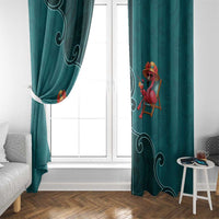 Western Yoke Window Curtain Flamingo Relax Cowboy Style - Wonder Print Shop