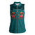 Western Yoke Women Sleeveless Polo Shirt Flamingo Relax Cowboy Style - Wonder Print Shop