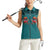 Western Yoke Women Sleeveless Polo Shirt Flamingo Relax Cowboy Style - Wonder Print Shop