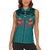 Western Yoke Women Sleeveless Polo Shirt Flamingo Relax Cowboy Style - Wonder Print Shop