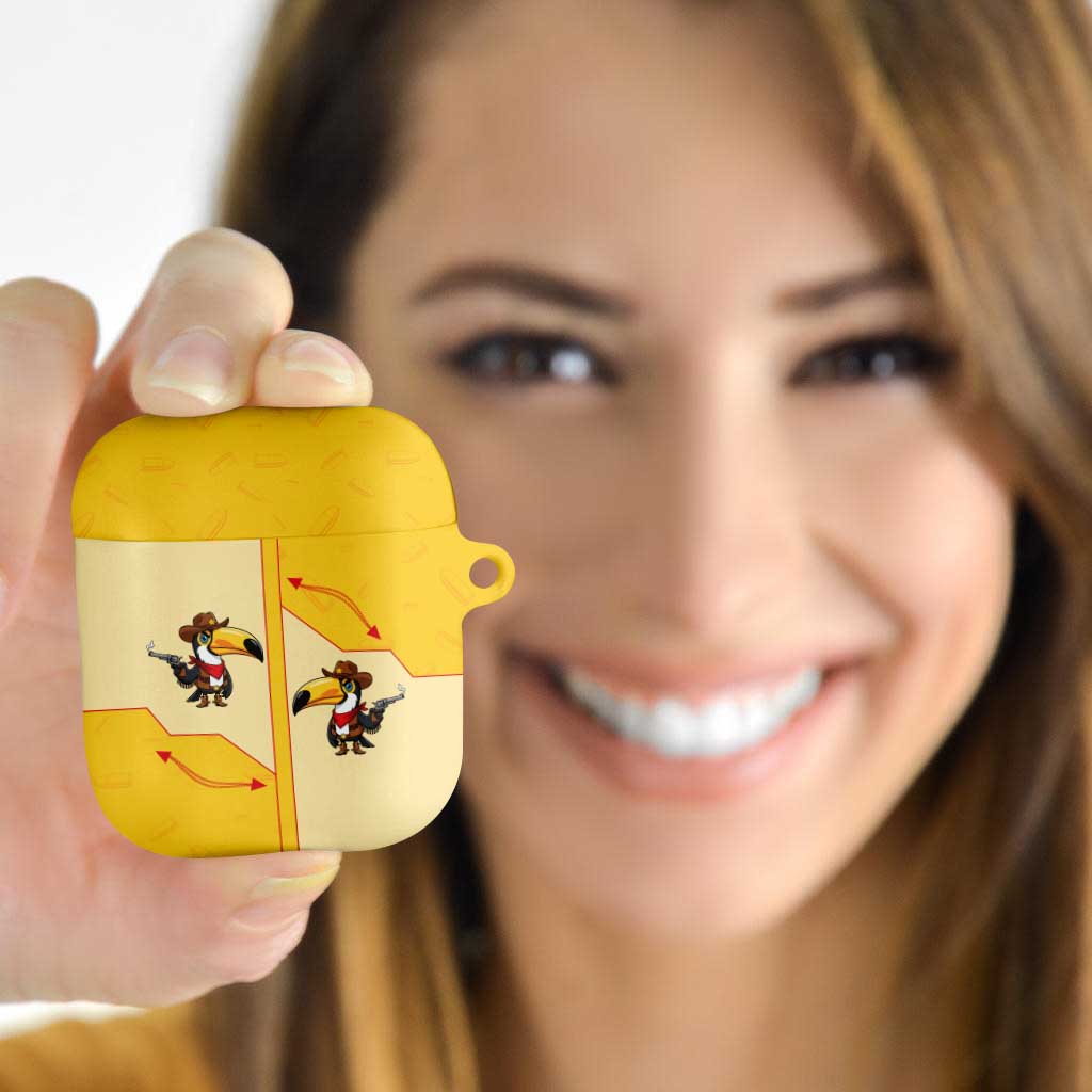 Western Yoke AirPods Case Toucan Cowboy Style - Wonder Print Shop