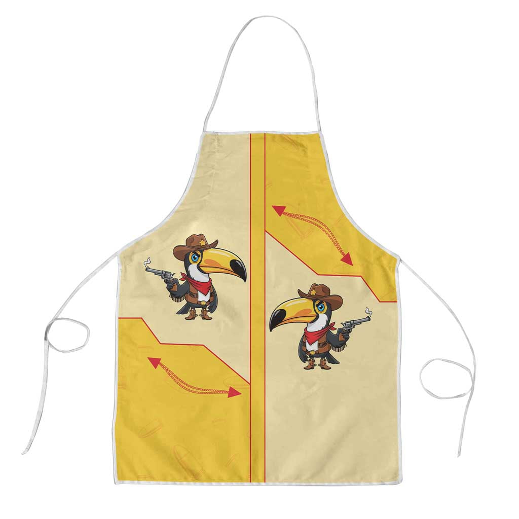 Western Yoke Apron Toucan Cowboy Style - Wonder Print Shop