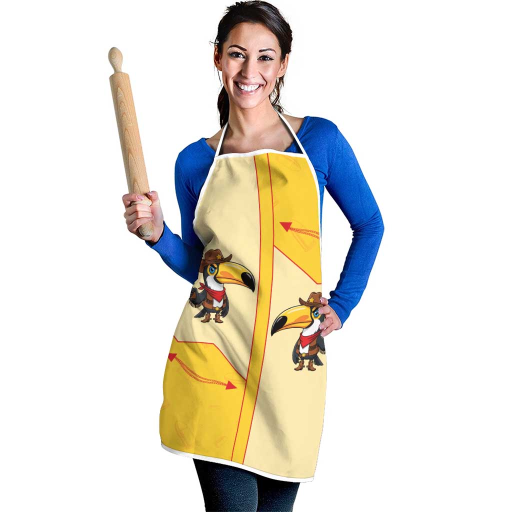 Western Yoke Apron Toucan Cowboy Style - Wonder Print Shop