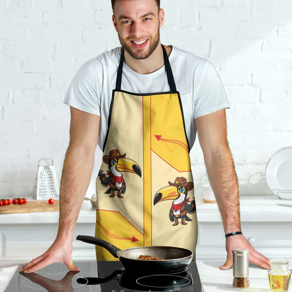 Western Yoke Apron Toucan Cowboy Style - Wonder Print Shop