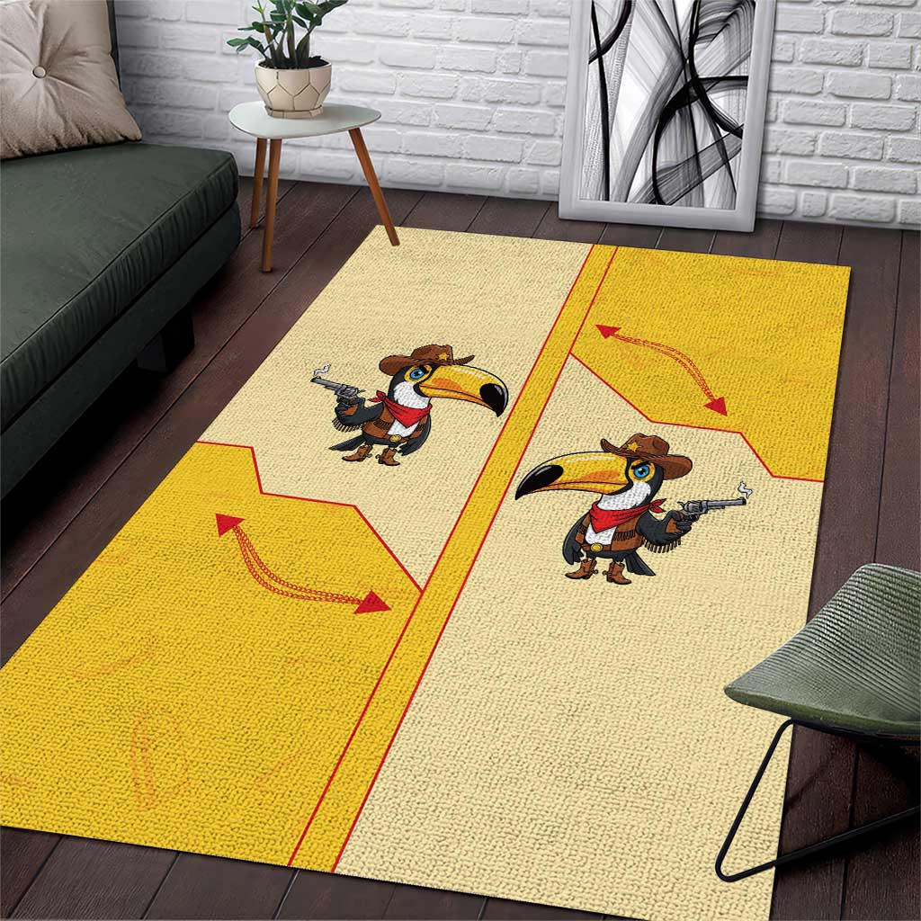 Western Yoke Area Rug Toucan Cowboy Style - Wonder Print Shop
