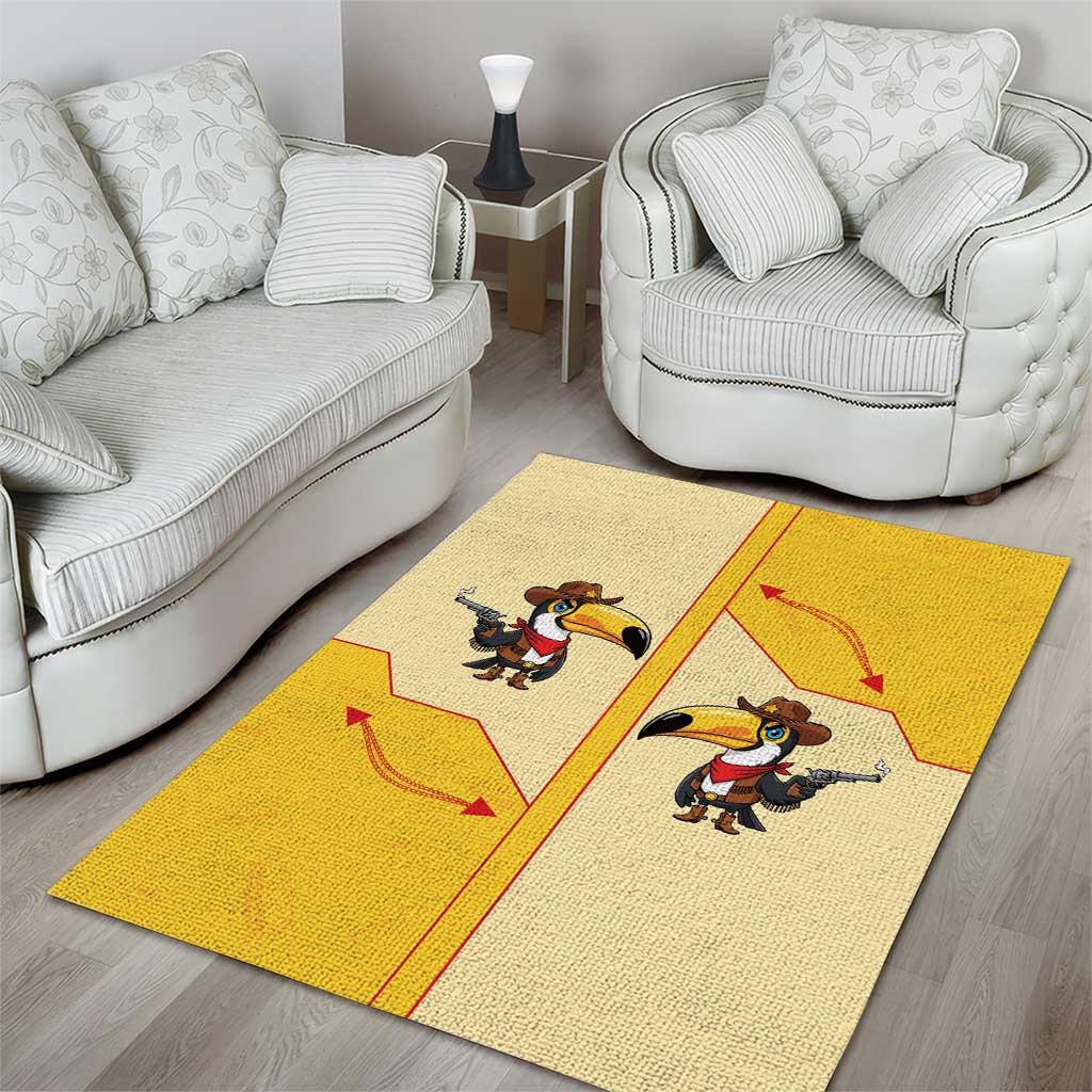 Western Yoke Area Rug Toucan Cowboy Style - Wonder Print Shop