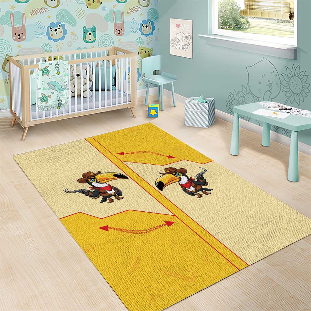 Western Yoke Area Rug Toucan Cowboy Style - Wonder Print Shop