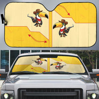 Western Yoke Auto Sun Shade Toucan Cowboy Style - Wonder Print Shop