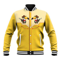 Western Yoke Baseball Jacket Toucan Cowboy Style - Wonder Print Shop