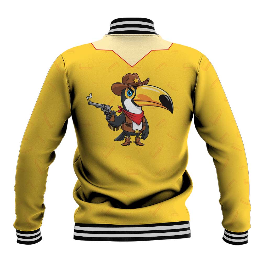 Western Yoke Baseball Jacket Toucan Cowboy Style - Wonder Print Shop