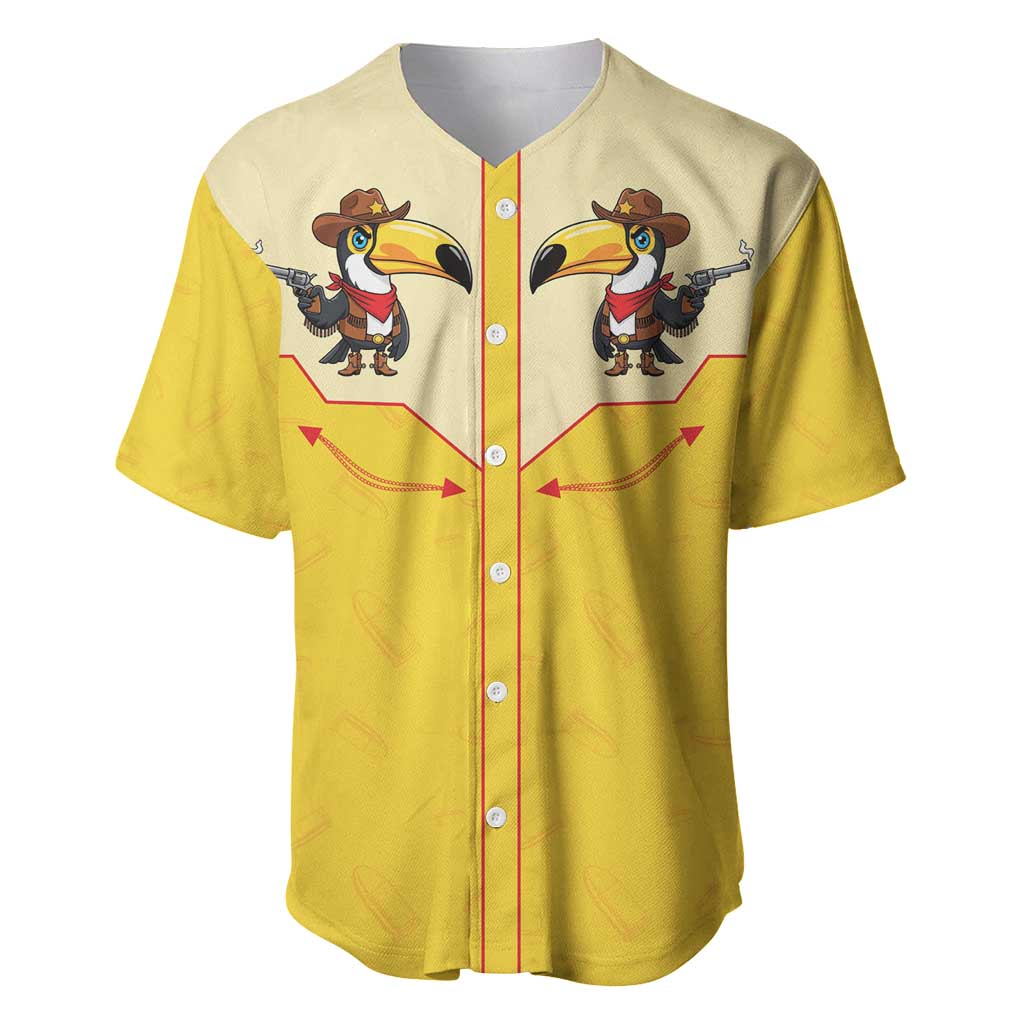 Western Yoke Baseball Jersey Toucan Cowboy Style - Wonder Print Shop