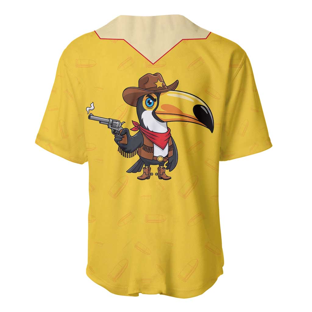 Western Yoke Baseball Jersey Toucan Cowboy Style - Wonder Print Shop