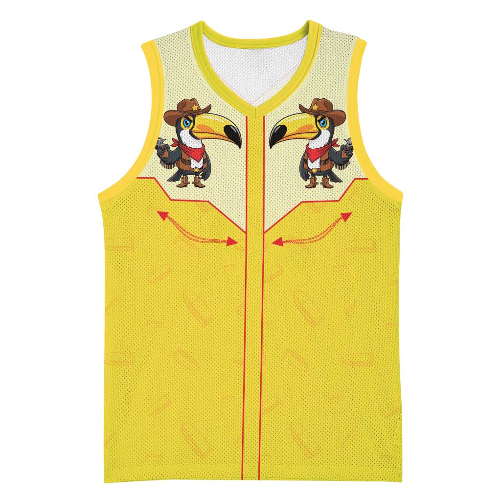 Western Yoke Basketball Jersey Toucan Cowboy Style - Wonder Print Shop