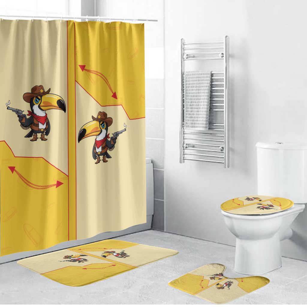 Western Yoke Bathroom Set Toucan Cowboy Style - Wonder Print Shop