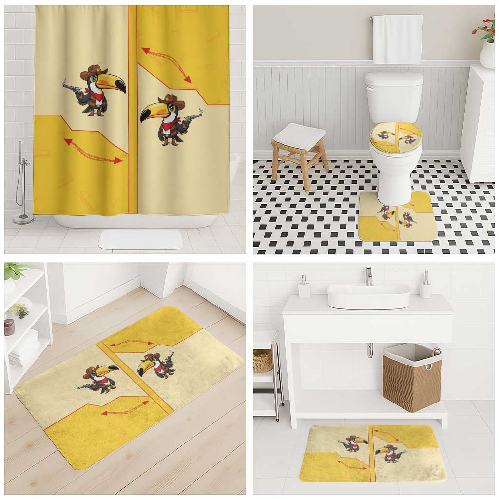Western Yoke Bathroom Set Toucan Cowboy Style - Wonder Print Shop