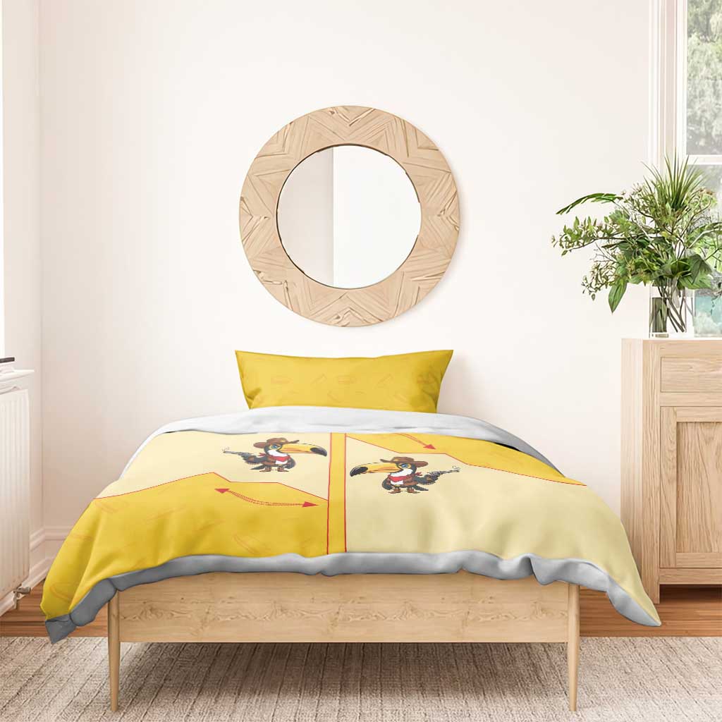 Western Yoke Bedding Set Toucan Cowboy Style - Wonder Print Shop