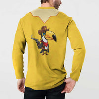 Western Yoke Button Sweatshirt Toucan Cowboy Style - Wonder Print Shop