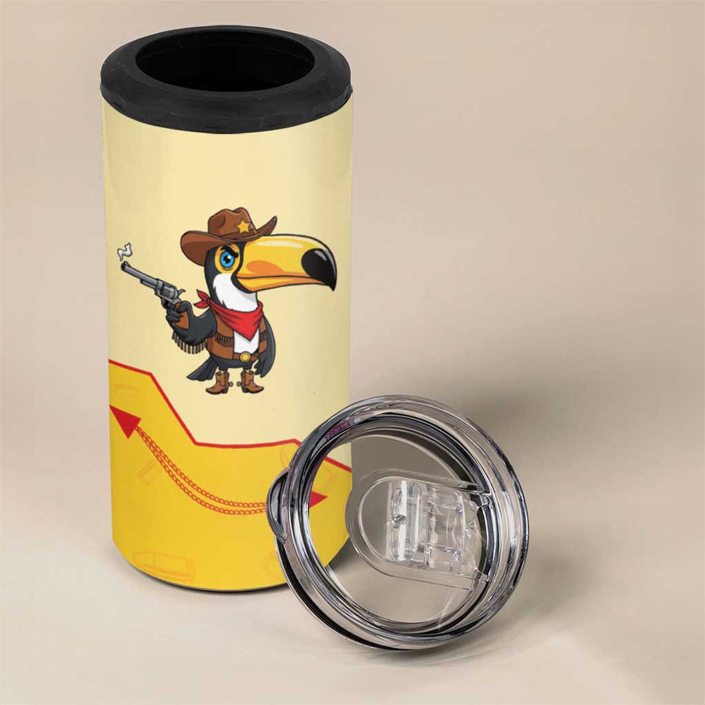 Western Yoke 4 in 1 Can Cooler Tumbler Toucan Cowboy Style - Wonder Print Shop