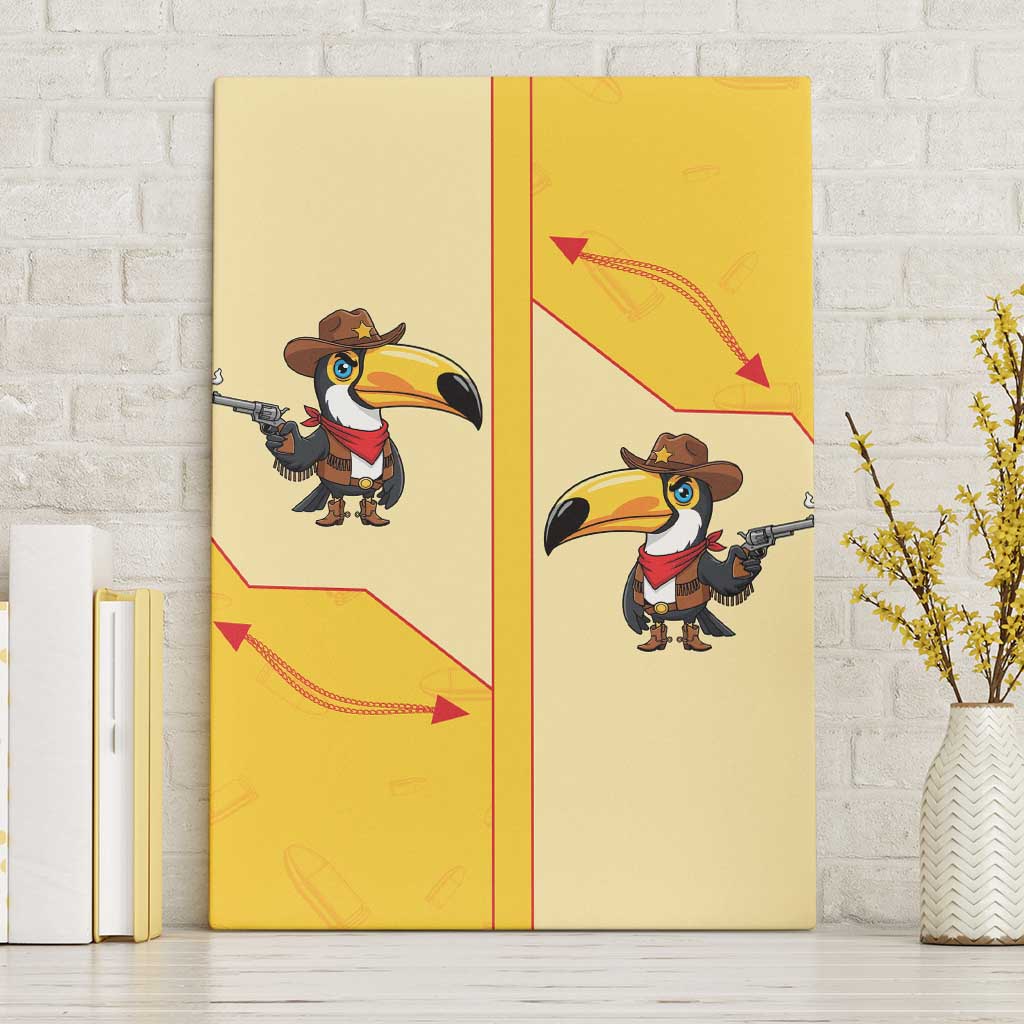 Western Yoke Canvas Wall Art Toucan Cowboy Style - Wonder Print Shop
