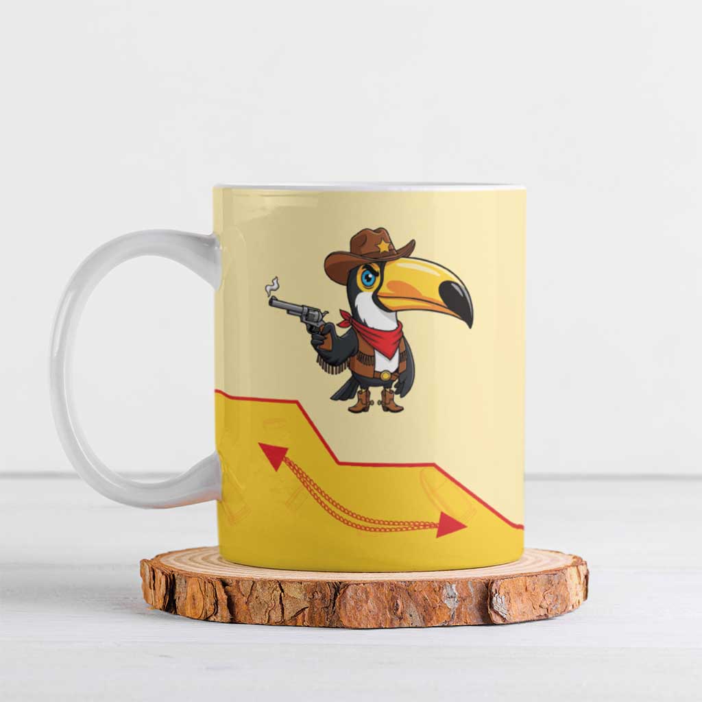 Western Yoke Ceramic Mug Toucan Cowboy Style - Wonder Print Shop