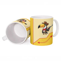 Western Yoke Ceramic Mug Toucan Cowboy Style - Wonder Print Shop