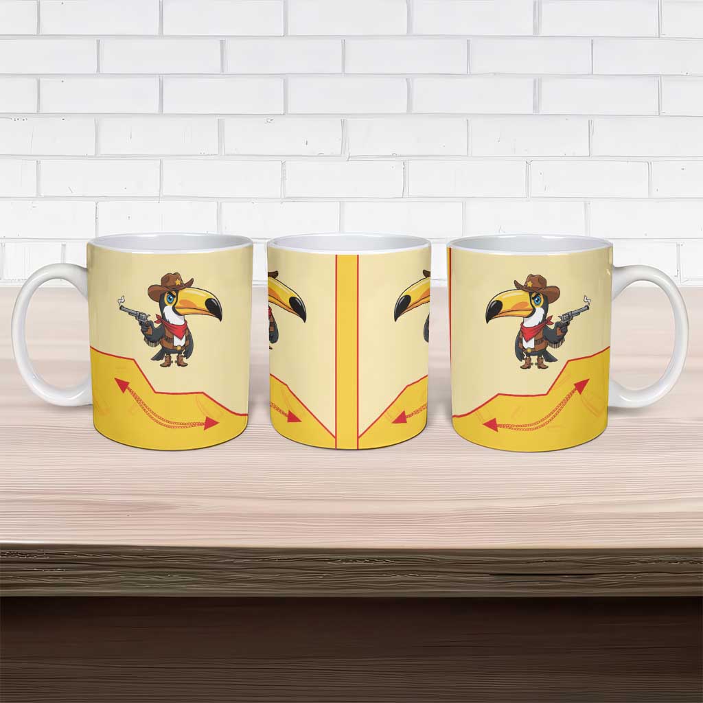 Western Yoke Ceramic Mug Toucan Cowboy Style - Wonder Print Shop