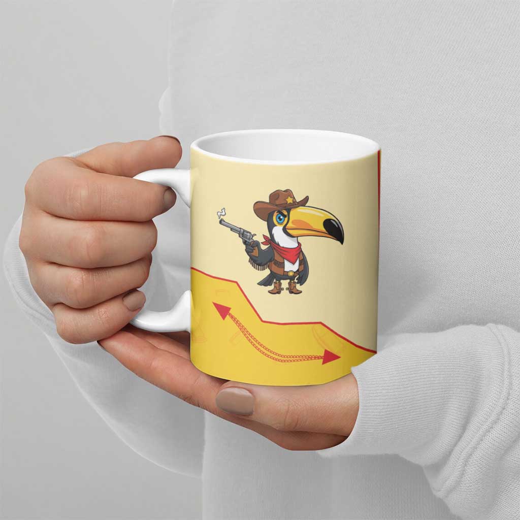 Western Yoke Ceramic Mug Toucan Cowboy Style - Wonder Print Shop
