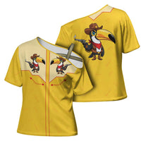 Western Yoke Cross Shoulder Shirt Toucan Cowboy Style - Wonder Print Shop